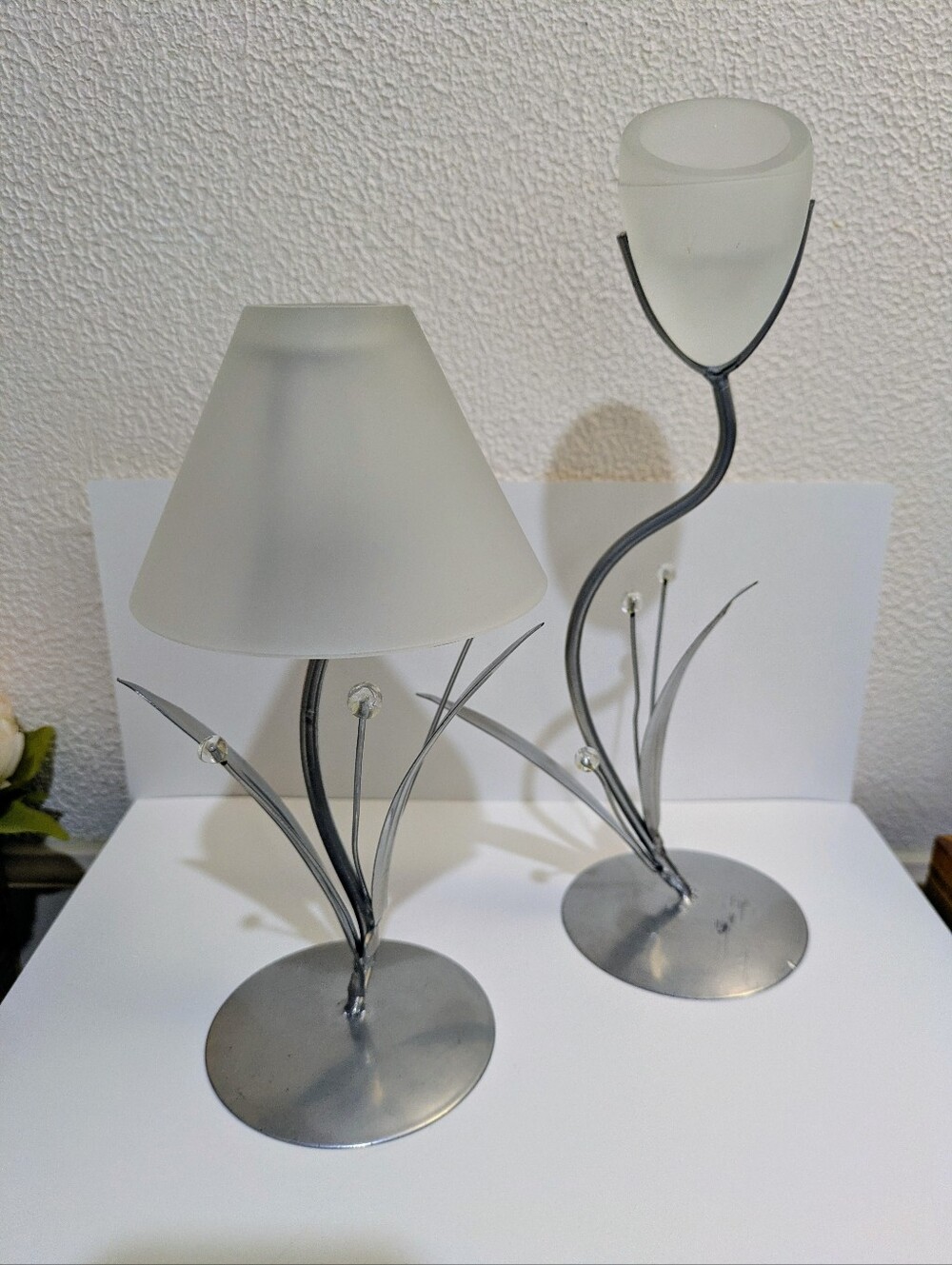 VTG Pair of Tea light Candle Holders